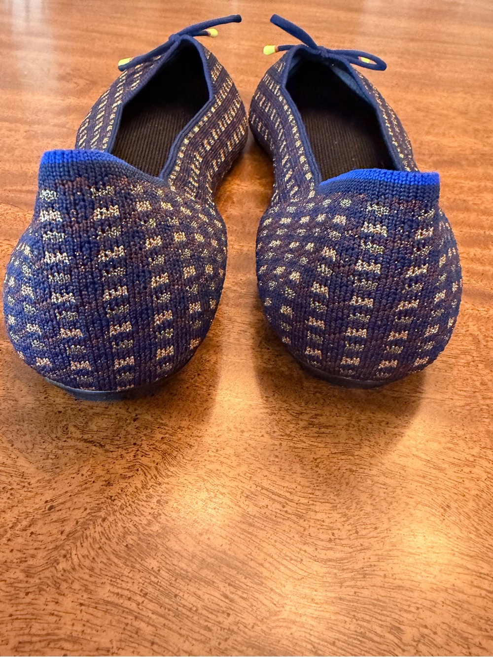 ROTHY’S Bow Point Evening Metallic Knit Fabric Ballet Flats - LIMITED EDITION - Picture 3 of 16